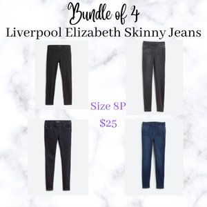Bundle of 4 Liverpool Elizabeth Skinny pull-on jeans